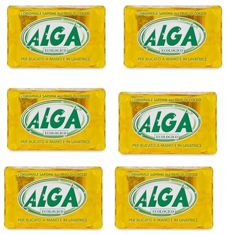 ALGA sapone ecologico all'olio di cocco per bucato a mano e lavatrice - L'originale, biodegradabile saponetta 400 GR (6)