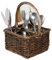 Darthome 4 Section Cutlery Basket 21cm Woven Willow Wicker Antique Wash Serving Table Storage
