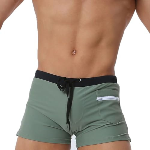 L-Peach Maillot de bain pour homme Boxer Natation Plage Mer Piscine Sport Slip Short, Bleu marine A1, M