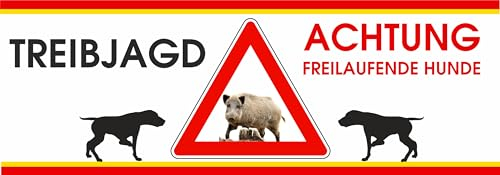 Werbebanner Dreieck Treibjagd Sau Bild
