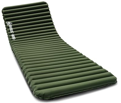 OneTigris Jade Isomatte Outdoor faltbar mit Pumpensack, 7 cm verdickte Ultraleicht Luftmatratze 1 Person 3 Jahreszeiten Camping Matratze aufblasbar für Wandern Auto 200 נ72 cm (R-Wert 2,8)