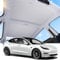 EagerMinds 2024 Protección solar mejorada para Tesla Model 3, cubierta delantera y trasera de ventana parasol para Tesla Model 3, protección UV, mantener fresco (plata)
