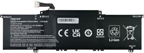 BN03XL Akku kompatibel mit HP Envy x360 15 2020 15M-EE0013DX Envy 13-BA0000 X360 13-AY0056AU X360 13-AY0057AU Series HSTNN-OB1O HSTNN-DB9N L77034-00 05 L7 6965-AC1 Laptop