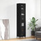 Highboard Schwarz 34,5x34x180 cm Holzwerkstoff,Elegantes Highboard aus Holzwerkstoff in Schwarz mit viel Stauraum und praktischer Tür Schränke