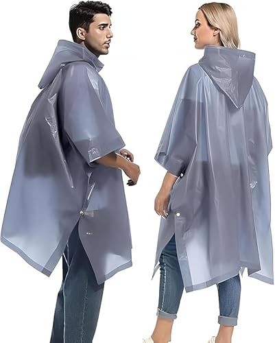 JITIFAZH 2 Stück Regenponcho, Wiederverwendbarer, Tragbarer Unisex-Regencape für Fahrrad, Wandern, Camping, Angeln, Konzert, Stadion, Festival