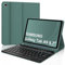 Coque Clavier pour Samsung Galaxy Tab A9 8.7 Pouces, AZERTY Français Housse Clavier Bluetooth Magnétique Détachable avec Porte Crayon pour Tablette Samsung Galaxy Tab A9 8.7 2023, Vert foncé