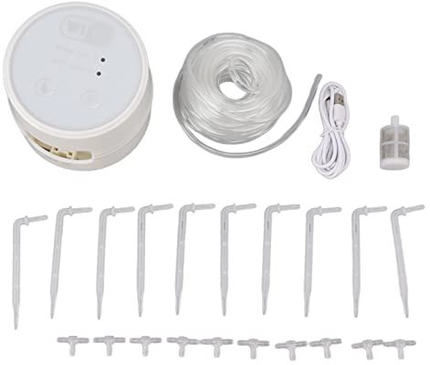 automático de riego de planta de interior Wifi Kit de riego por goteo controlado a control remoto para plantas en macetas Jardín Vegetal Material ABS 10 Plantas en macetas