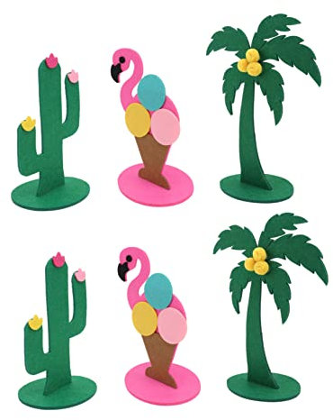 Yardwe 3Sätze Filz Flamingo Und Kaktus Desktop Dekoration Teiliges Für Lebendige Tischgestaltung Für Kinderzimmer Und Büro Langlebiges Material Farbenfrohe