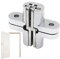 Bisagra de puerta oculta, bisagra invisible para puertas secretas, acero inoxidable duradero con cuerpo de aleación de zinc, perfecta para mayor seguridad, diseño de bisagras a tope, 8 x 8 x 5 cm