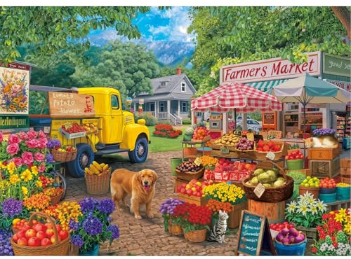 Sutinban Puzzle 1000 Teile, Puzzle für Erwachsene und Jugendliche, Puzzle 1000 Teile Erwachsene, Thematischer Bauernmarkt-Spaß Puzzel, Klassische Puzzles Herbstliche Puzzles für Die Ganze Familie