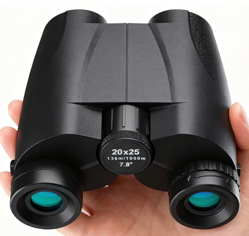 20x25 Compact Binoculars for Adults and Kids, High Power Adults Binoculars with Low Light Vision for Bird Watching, Outdoor Hunting, Travel, Concert