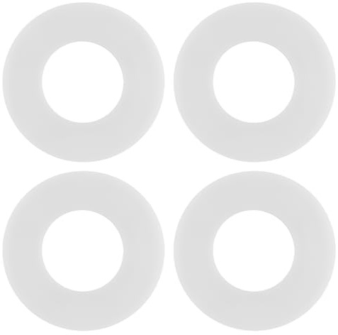 4 pezzi Guarnizione Scarico WC Cassetta Esterna, Guarnizione Cassetta WC, Ricambi per Filtro Spülkasten, Distanziatore Ø 27 mm, Ø 23 mm, Altezza 15 mm, Nero