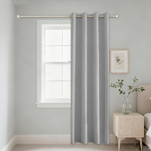 Alaoo Cortina Opaca Dormitorio,Cortinas Termicas Aislantes 1 Pcs132x213CM | Cortinas Salon Modernas con Ojales,Cortinas,para Dormitorio,Comedor,Gris
