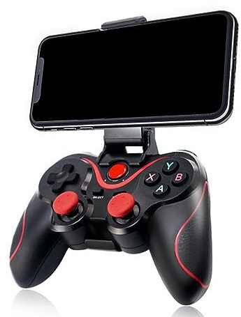 Aatraay Jeu de Contrôleur sans Fil, Contrôleur de Manette de Jeu Bluetooth Universel Compatible pour Tablette Android (Noire)