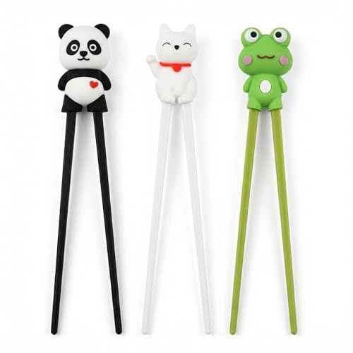 3 Paar abnehmbare Übungsstäbchen für Anfänger, personalisierte Lernstäbchen, Essstäbchen für Anfänger, geeignet für asiatische Gerichte wie Ramen, Sushi usw. (A)