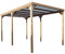Pergola fabriquée en bois massif traité - dimensions 3,00x5,02 m - Couverture tôle PVC transparente
