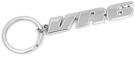 Volkswagen ZCP902855 Schlüsselanhänger VR6 Anhänger Keyring Schlüsselring, Chrom/Silber
