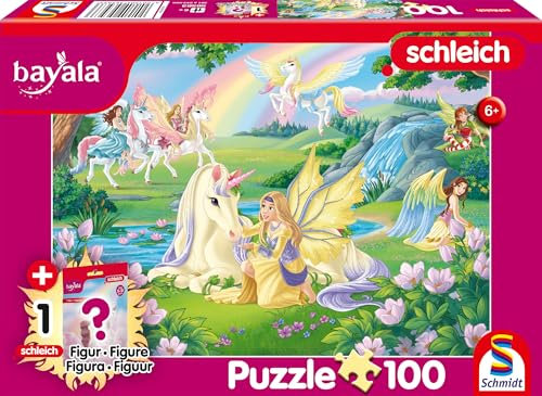 Schmidt Spiele 56563 Bayala, Magische Einhörner, 100 Teile Kinderpuzzle, mit Einer Orginal Schleich Figur