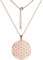 TEAMER acier inoxydable fleur de vie collier pendentif plaqué or chaîne bijoux géométrie accessoires amulette bijoux (Style 1 - Or Rose)
