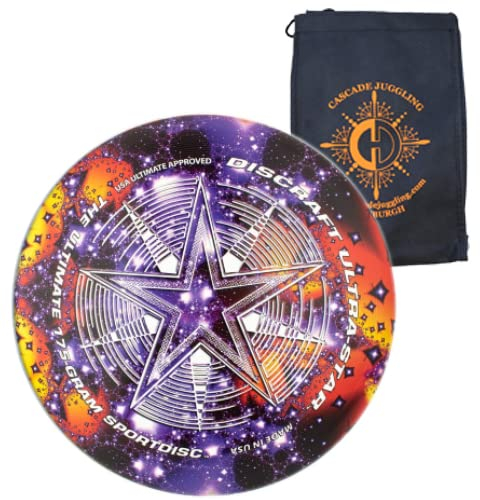 Discraft Ultrastar 175g Flying Disc - Ultimate Frisbee Competition Spec - inklusive Cascade Jongliertasche (Starscape)