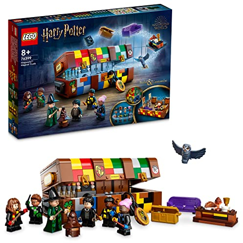 LEGO 76399 Harry Potter Die magische Hogwarts Truhe, Geschenkidee, personalisierbar, inklusive 5 Minifiguren aus der Welt der Filme