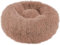 BEDSURE Katzenbett waschbar Flauschiges Katzenbett - Ø 60 cm Katzenschlafplatz für Katzen und kleine Hunde, plüsch Katzenkissen rund Kuschelbett, Kamel
