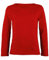 LUXFAB Kids Girls Boys New Plain Long Sleeve Basic Stretch Round Neck T-Shirt School Tee Top Size 2-13 Years Red