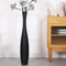 Leewadee Jarrones Decorativos Grandes - Floreros Altos Modernos para Flores O Pampas, 85 cm, Negro, Resina