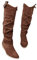 Onsoyours Donna Stivali Classico Plateau Tacco Alto Stivali al Ginocchio D Marrone Scuro 38 EU