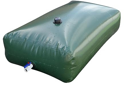 Jardibric - Reserva Agua Flexible 3000L - Tanque Recuperación Agua de Lluvia Plegable Jardín