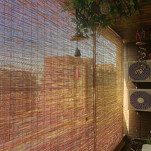 GUETTO Canisse Bambou,Clôture en Roseau Naturel,Brise-Vue Balcon,Protection de La Vie Privée,Occultant,Protection Vent,Paillis Terrasse Balcon,pour Isoler Visuellement Une Clôture,50x100cm