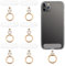 Mabor 6 Stück Handy Lanyard Patch, Universal Pads für Handykette Handy Patch Kette Anhänger mit 6 Metall Federringen Kleber Nicht Klebend Handykette Handyhalterung für Kette Meisten Smartphone
