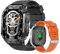 OHUGNA Militärische Smartwatch für Herren mit 2 Smartwatch-Bändern, Bluetooth-Anrufe für Android iOS, IP68 Wasserdicht Outdoor Fitness Tracker 5.0 cm AMOLED Bildschirm