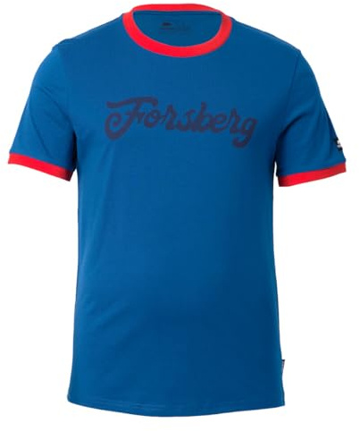 FORSBERG T-Shirt mit Vintage Logo hochwertige Qualität Gute Passform hoher Vintage Style, Farbe:blau, Größe:S