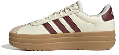 adidas Women's VL Court Bold Shoes, White/Shadow red/Crystal Sand, 8 UK