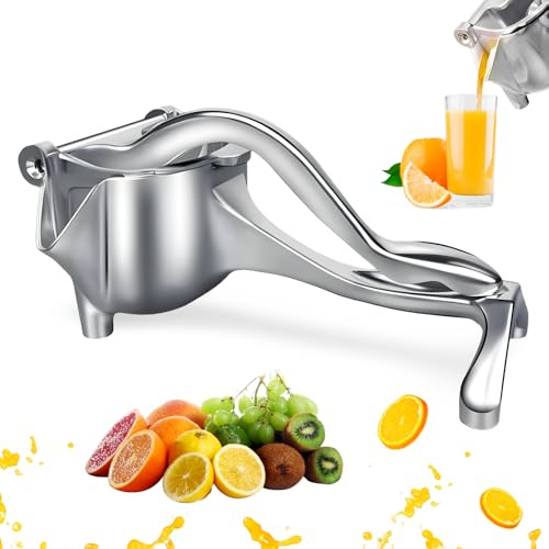 Aluminum Alloy Metal Handheld Manual Juicer | hand cold press squeezer extractor juice for Juicy soft fruits such as limes, lemons, tangerines, citrus, oranges, watermelon