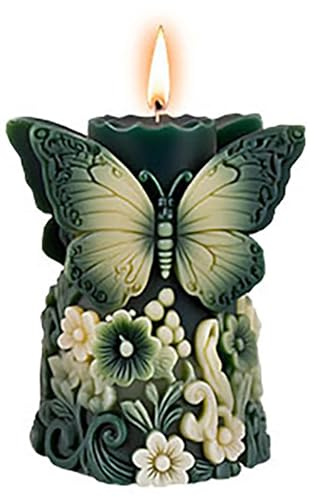 Moldes de Silicona para Velas de Mariposa, Molde Velas Silicona Cilindro, Molde de Silicona 3D para Hacer Velas, Jabón, Velas, Aromaterapia, Manualidades (B)
