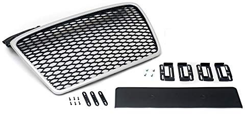 Kompatibel mit A4 B7-09 Waben Grill Kühlergrill Front Grill Schwarz Silber