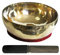 Therapie Klangschale Sangha Gold 900-1100g Handarbeit Nepal 4-tlg Klangmassage Set + Klöppel & Zubehör. 81601-4