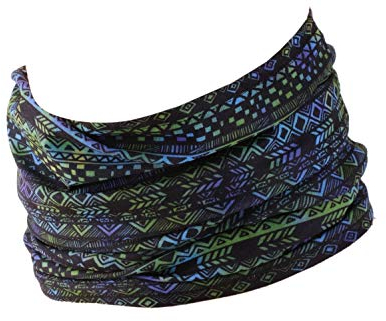Hilltop Multifunktionstuch, Halstuch, Sporttuch, Schlauchtuch, Kopftuch, Schal, Cooles Design in Trendfarben, für Damen und Herren, Farbe/Design:schwarz - grün