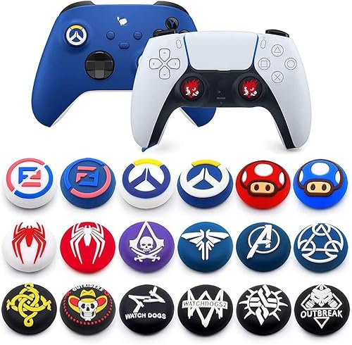 2 tapas de silicona para palanca de mando de pulgar para PS5, PS4, PS3, Xbox 360, Xbox One, Xbox One X Elite (Color 8)