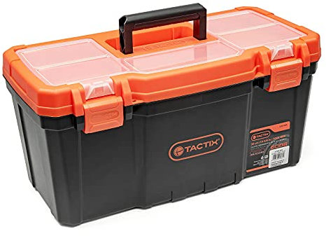 TACTIX Werkzeugkasten Kunststoff Werkzeugkoffer Toolbox Kiste groß Leer