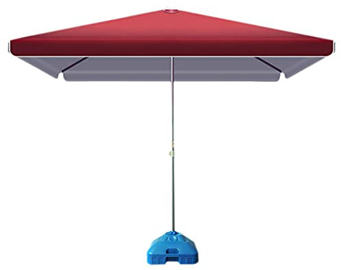 Parasol Rectangular Garden, Sombrilla Parasole Protector Solar UV50+, Mástil de Aluminio 22 MM para Alberca, Playa, Patio, Exterior, Jardín, Toldo, Terraza, Balcón, Piscina,Wine red,2.0x2.0m