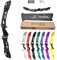wolfman Bogenschießen 25 Zoll ILF Recurvebow Riser Recurve Bogengriff Aluminiumlegierung Bogengriff Takedown Langbogengriff ILF Gerät für Bogenglieder Rechtshänder Schießen Jagd abzielen (Schwarz)