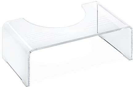 Navaris Toilettenhocker WC Hocker aus Acryl - Toiletten Fußbank aus Acrylglas - Anti Verstopfung - Fußstütze für Erwachsene und Kinder - Klohocker antibakteriell