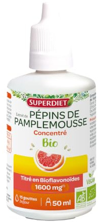 Extrait de pépins de pamplemousse 1600mg Bio - Flacon compte-goutte