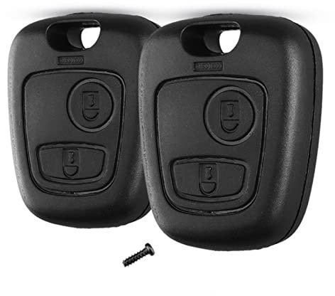 Carcasa Compatible para Llave Citroen CE1065,2 Botones,Carcasa de Repuesto para Llave de Coche,Carcasa de Repuesto para Mando a Distancia de Coche,Compatible con Llaves Citroën Xsara Picasso Berlingo