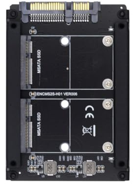 CY MSATA auf SATA Adapter,Dual MSATA Mini-SATA SSD Karte JOBD Raid0 Span Bridge auf 2,5inch SATA Combo HDD Disk Drive Gehäuse