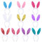 jojofuny Lot de 10 -tête avec oreilles de lapin, peluche et paillettes, tête de lapin de Pâques coloré pour fête, décoration et costume