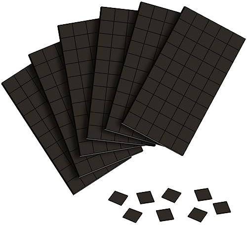 OFFCUP Vielseitige Flache Magnete, 300 Stück Selbstklebende Magnetplatte, Mini Stark Klebemagnete Quadrat 10 x 10mm und 20 x 20mm